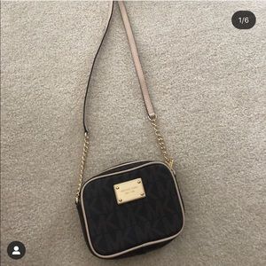 BARELY USED: Brown Michael Kors Cross body bag